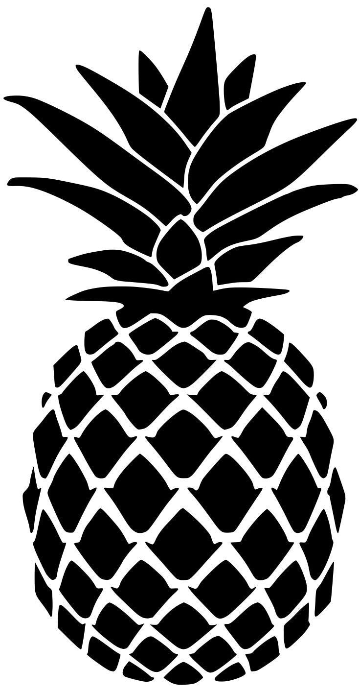 Schablone Ananas,  Airbrushschablone, stencil, Wandtattoo,  wanddecor