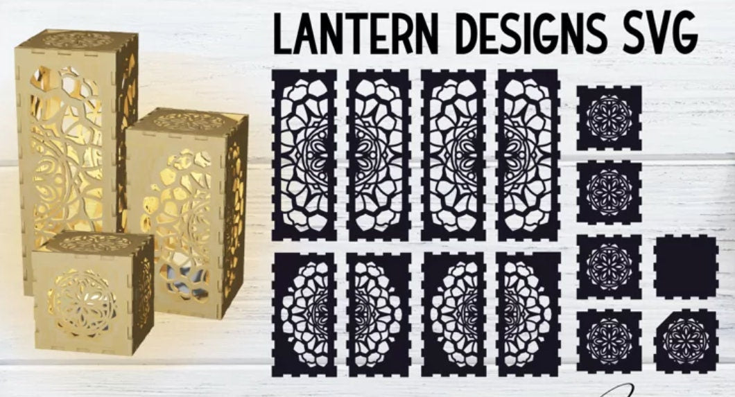 Latern Design Laser Cutting file PNG, SVG; JPG, eps, dfx  Digital Datei