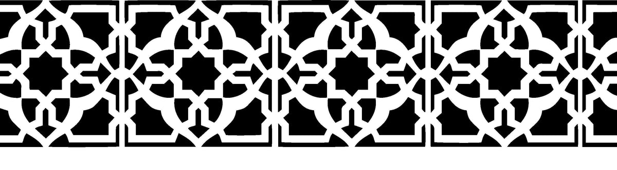 Schablone Bordüre mandala orientalisch marokkanisch   stencil airbrush