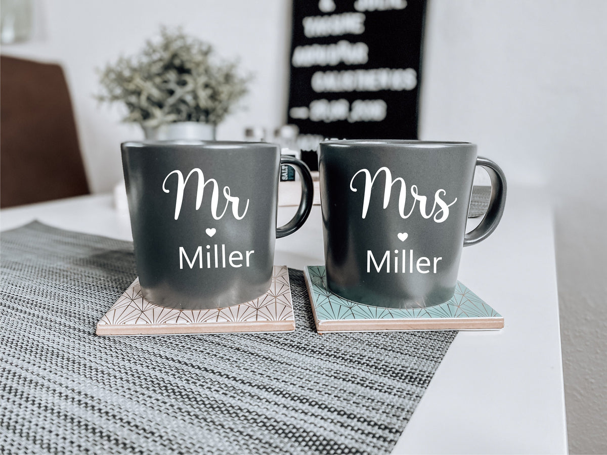 Hochzeitstasse ,Tasse ,  Mr &Mrs, wedding,  Paartasse, personalisierte,  Kaffeetasse, Kaffeebecher