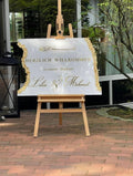 Hochzeitsacrylschild, weedingdecor, Acrylschild wedding weddingsign Goldveredelung