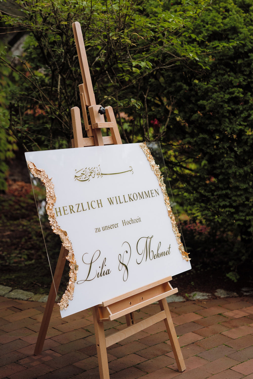 Hochzeitsacrylschild, weedingdecor, Acrylschild wedding weddingsign Goldveredelung