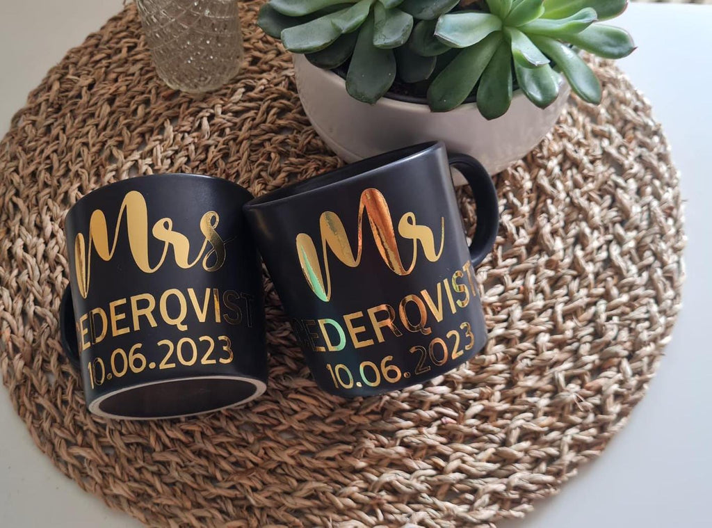Hochzeitstassen ,Tassen set,  Mr &Mrs, wedding,  Paartassen, personalisierte Tassen,  Kaffeetasse, Kaffeebecher