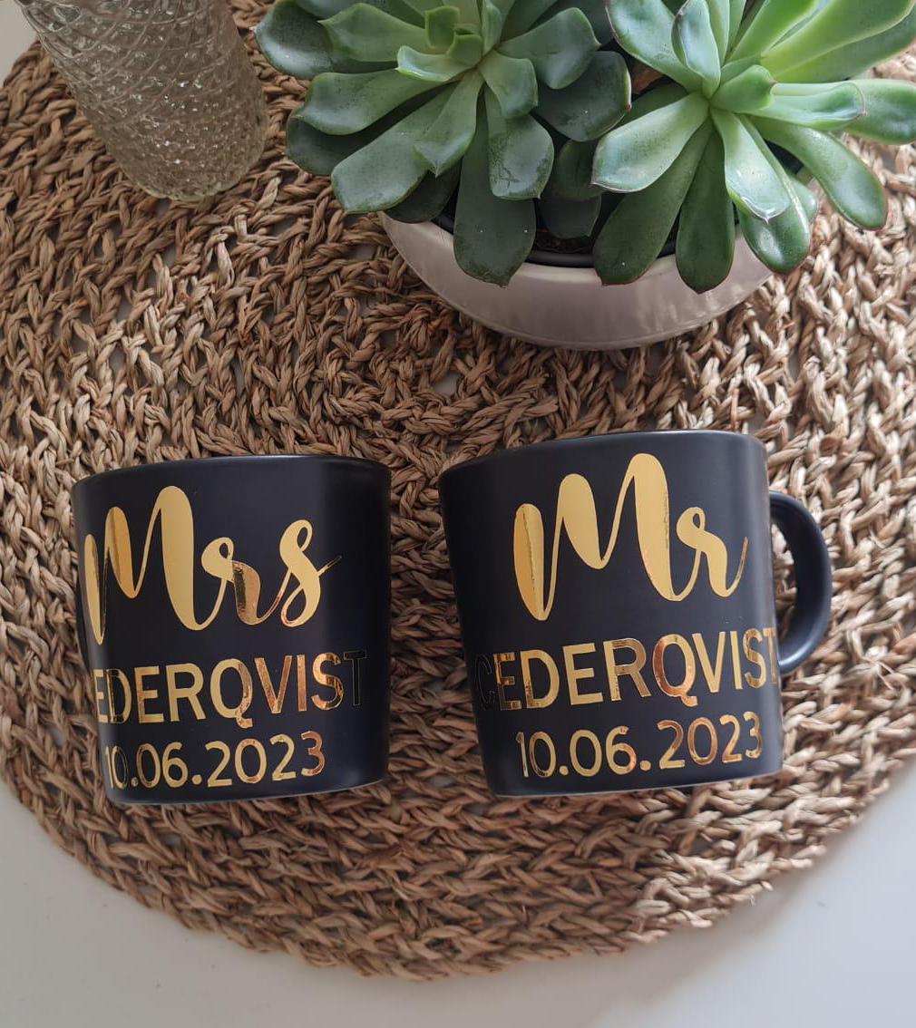 Hochzeitstassen ,Tassen set,  Mr &Mrs, wedding,  Paartassen, personalisierte Tassen,  Kaffeetasse, Kaffeebecher
