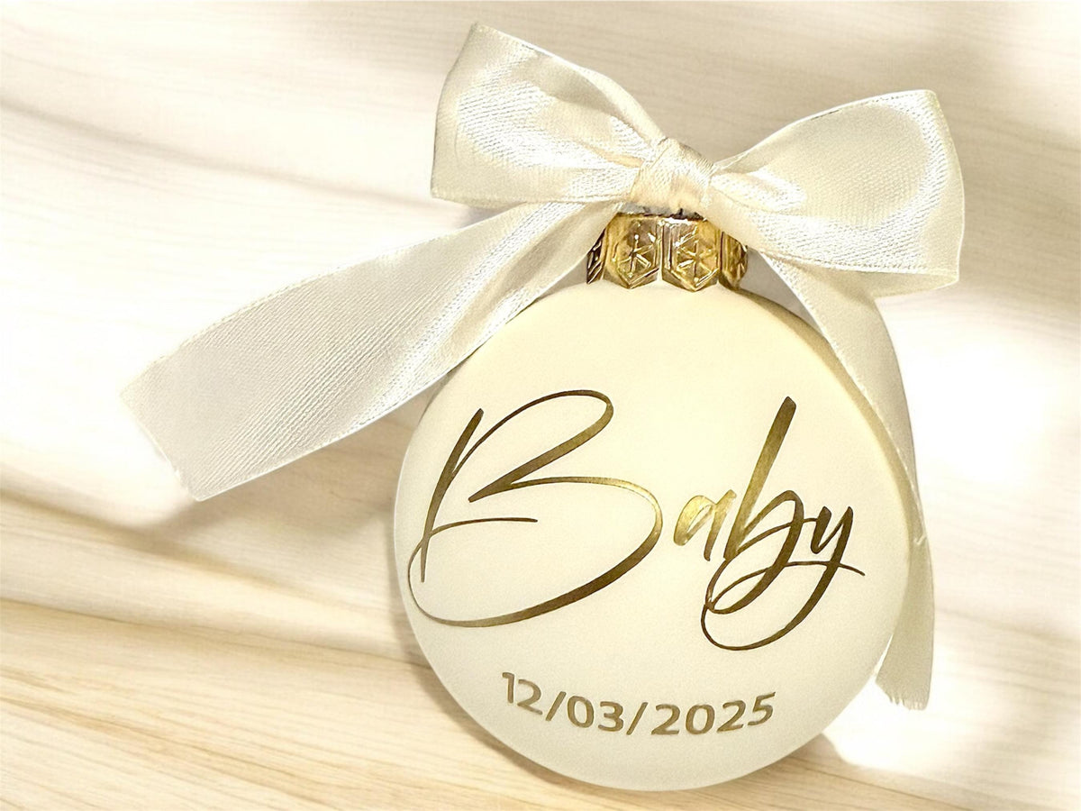 Gravierte Weihnachtskugel  mit LED Beleuchtung personalisiert, Christbaumkugel,   Glaskugel, Glas,  6cm xmas ornament christmas