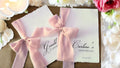 Elegantes Ehegelübde mit transparentem Inlay für das Gelübde Eheversprechen/Hochzeitstag /marriage Vows - Personalisiert + Gelübdedruck
