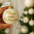 6 cm  Glas Weihnachtskugel  personalisiert,  Christbaumkugel, personalisiert Weihnachtsschmuck Glaskugel,