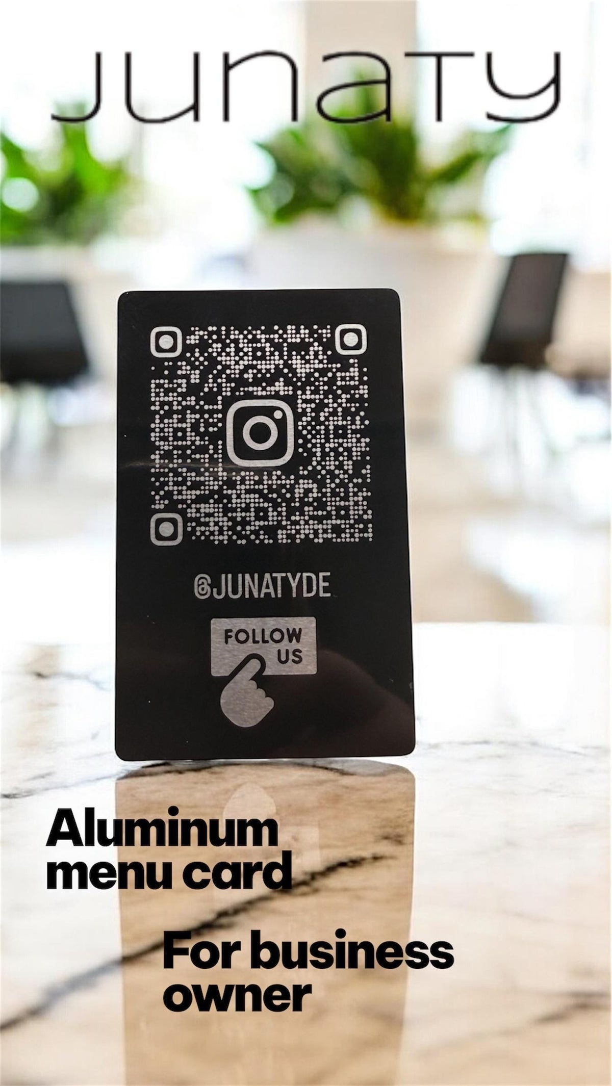 Aluminium-Visitenkarte 0.5 mm personalisiert mit Logo & QR-Code | Beidseitig gelasert | Businesscards, Networking, Hochwertig, Exklusiv