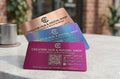 Aluminium-Visitenkarte personalisiert mit Logo & QR-Code | Beidseitig gelasert | Businesscards, Networking, Hochwertig, Exklusiv